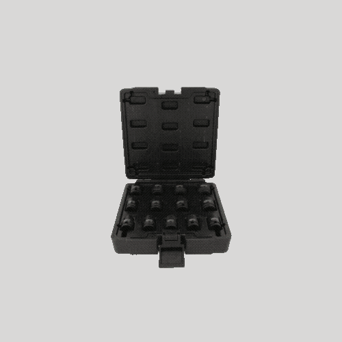 1/2 Zoll 12-kant-Kraft-Stecknuss-Satz, kurz, 13-tlg KS TOOLS 515.0900