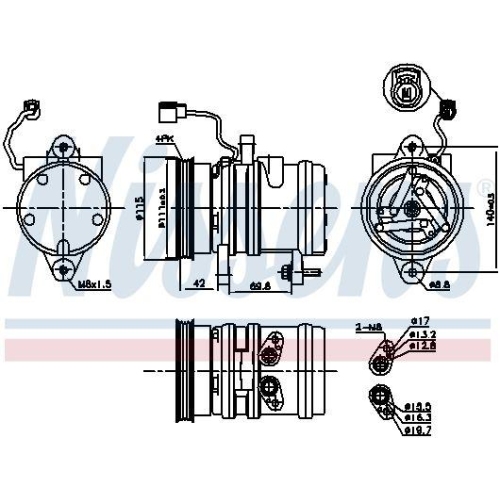 NISSENS Kompressor, Klimaanlage ** FIRST FIT ** 89272