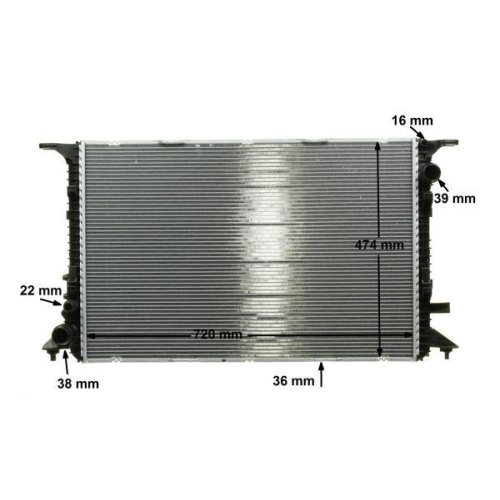 MAHLE Kühler, Motorkühlung BEHR *** PREMIUM LINE *** CR 1201 000P