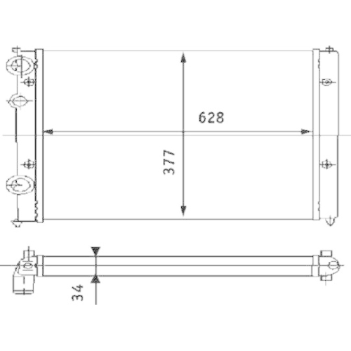 MAHLE Kühler, Motorkühlung BEHR CR 394 000S