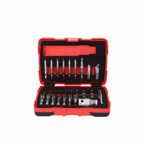 1/4 Zoll + 10 mm Torx- und Innensechskant-Schrauben-Ausdreher-Satz 34-tlg