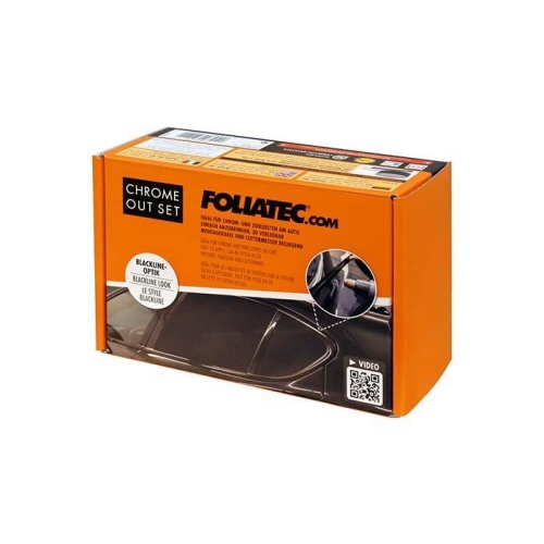 Foliatec Zierleistenfolie Chrome Out Set schwarz matt Chromleistenfolie