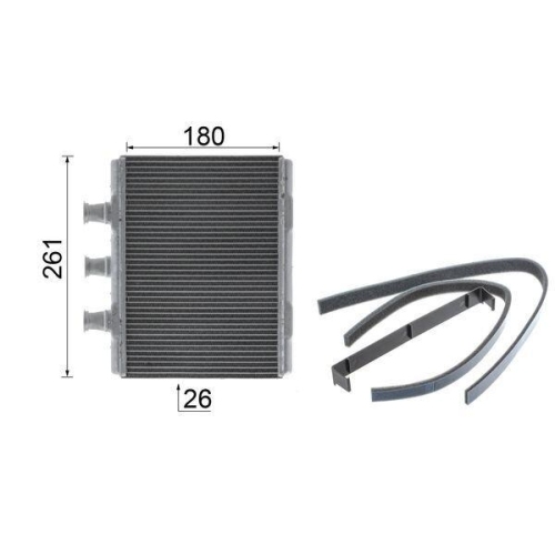 MAHLE Wärmetauscher, Innenraumheizung BEHR *** PREMIUM LINE *** AH 80 000P