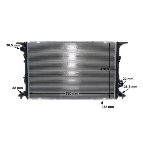 MAHLE Kühler, Motorkühlung BEHR CR 1022 000S