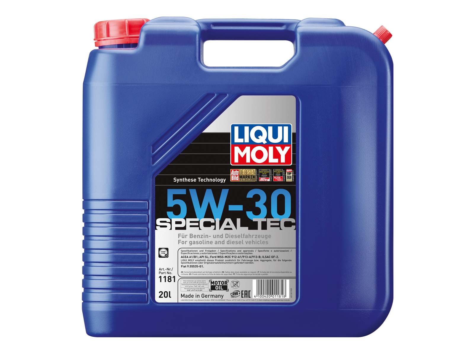 Liqui Moly Leichtlauf Special, 5W-30 Motor&ouml;l, 20-Liter, Art.Nr. 1181