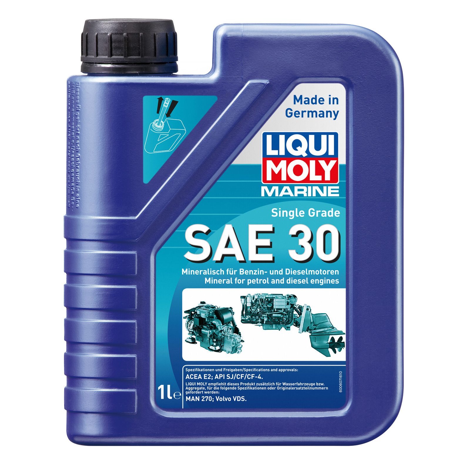 Liqui Moly Marine Single Grad SAE 30 Motor&ouml;l 1 Liter - Art.Nr. 25065