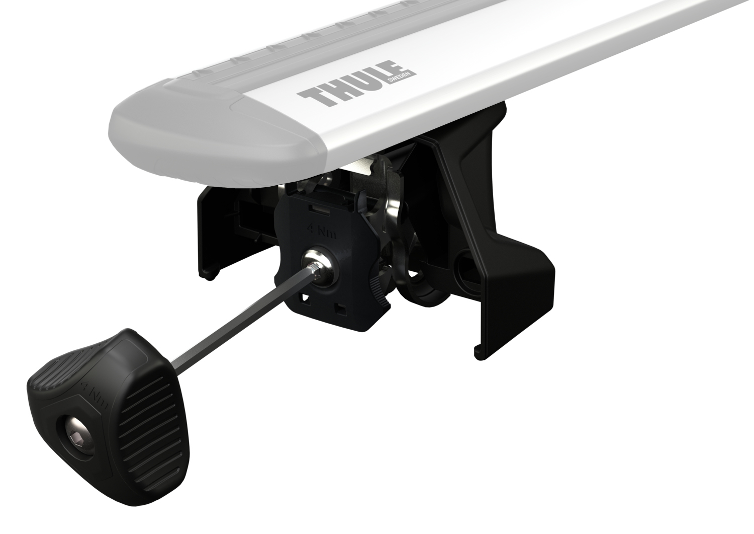 THULE 7107 Evo Fixpoint Fu&szlig;satz f&uuml;r Fahrzeuge mit Fixpunkt Dachanbindung 710700