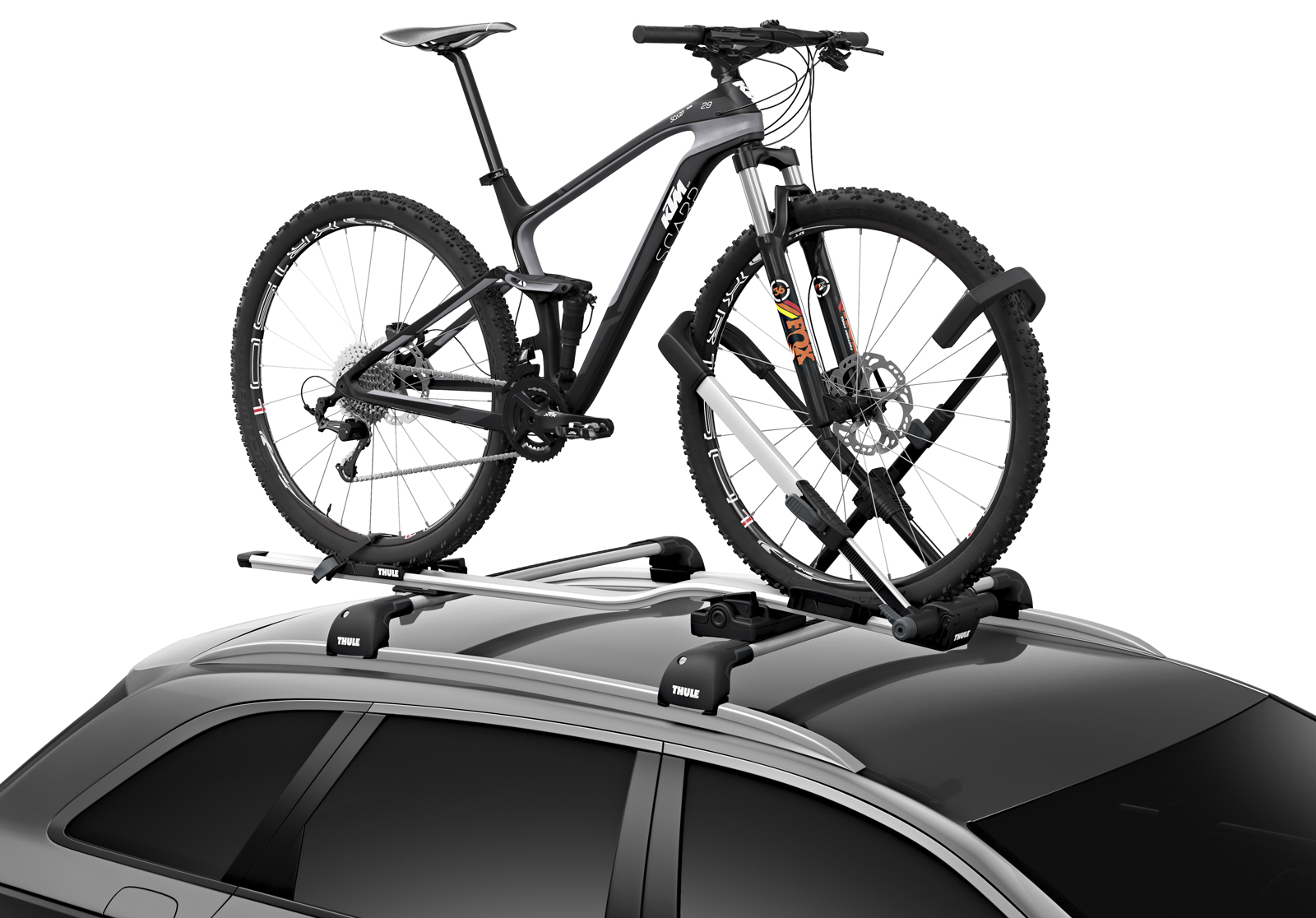 2 St&uuml;ck THULE 599 UpRide Dach Fahrradhalter Radtr&auml;ger ohne Rahmenkontakt 599001