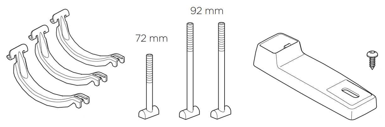 THULE Bike Rack Around-the-bar Adapter f&uuml;r Streben ohne Nut - 889800