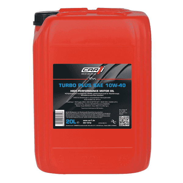 Motoren&ouml;l Motor&ouml;l SAE 10W-40 Turbo Plus 20 Liter ACEA E4 / E7 | API CI-4/SL