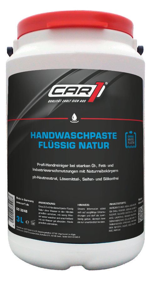 CAR 1 Handwaschpaste Natur flüssig 3 Liter