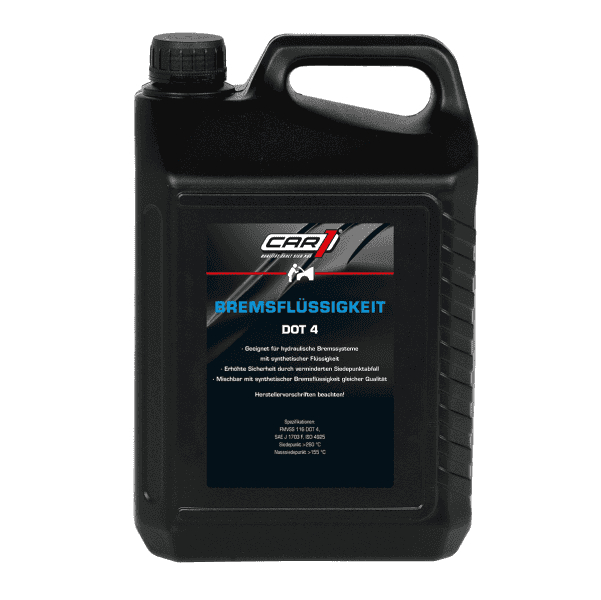 CAR 1 Bremsfl&uuml;ssigkeit DOT 4 5 Liter FMVSS 116 DOT 4, SAE J 1703 F, ISO 4925