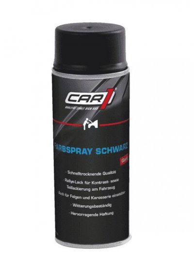 CAR 1 Farbspray schwarz glanz glänzend 400 ml CO3601