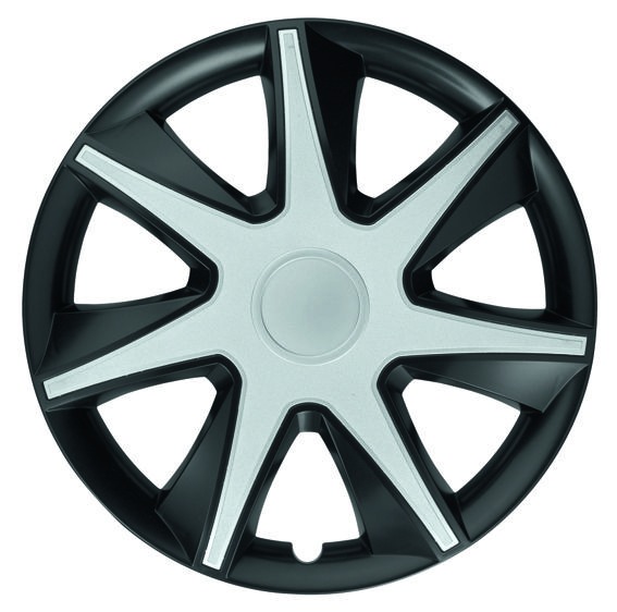 CAR 1 Radzierblendenset Race III silber/schwarz 16" Zoll 4 St&uuml;ck Radkappen