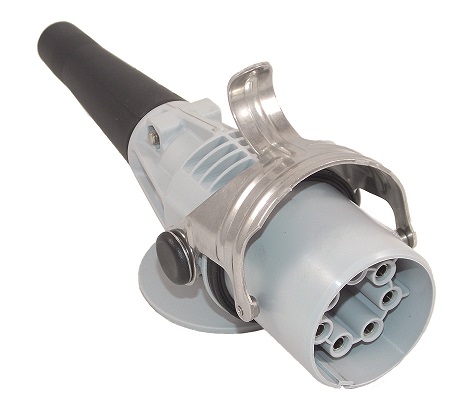 CAR 1 24 Volt 7-polige S Anh&auml;ngerstecker wei&szlig; nach ISO 25981 f. Hubladeb&uuml;hne