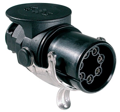 CAR 1 24 Volt 7-poliger Anh&auml;ngerstecker EBS Schraubanschl. &oslash;15-17 mm LKW