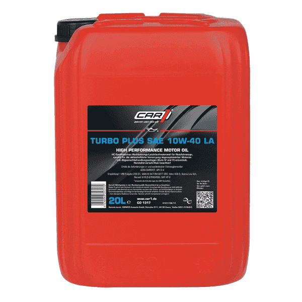 Motor&ouml;l Motoren&ouml;l CAR 1 TURBO Plus LA 10W-40 20 Liter CO1317