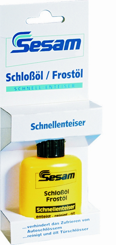Sesam Schloss- und Frost&ouml;l 50 ml Flasche Schnellenteiser f&uuml;r Autoschl&ouml;sser