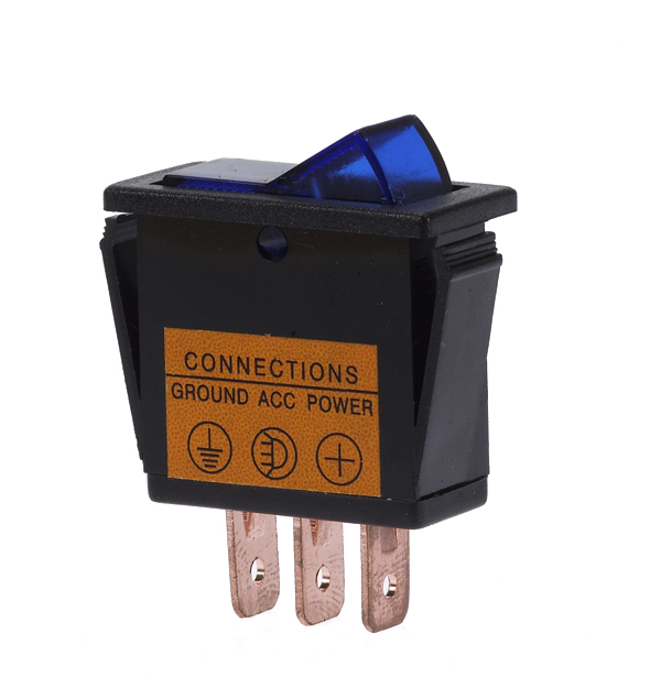 Wippschalter 12V Leuchte Blau HP 28321