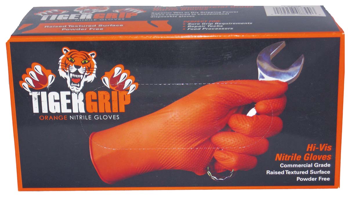 Guanti Senza Lattice Taglia XL Kunzer Tiger Grip XL Guanti In Nitrile - 90 Pezzi Monouso Senza Lattice, Resistenti A Strappi E Chimici Guanti Nitrile