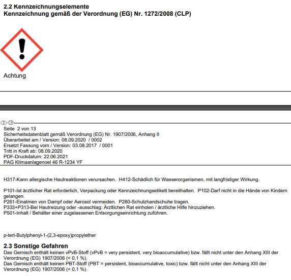 Liqui Moly PAG Klimaanlagen&ouml;l 46 R-1234 YF Dose Blech 250 ml F&uuml;llzylinder