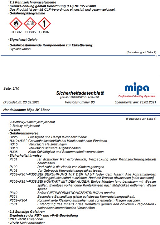Mipa 2K-L&ouml;ser 1000ml 234110000