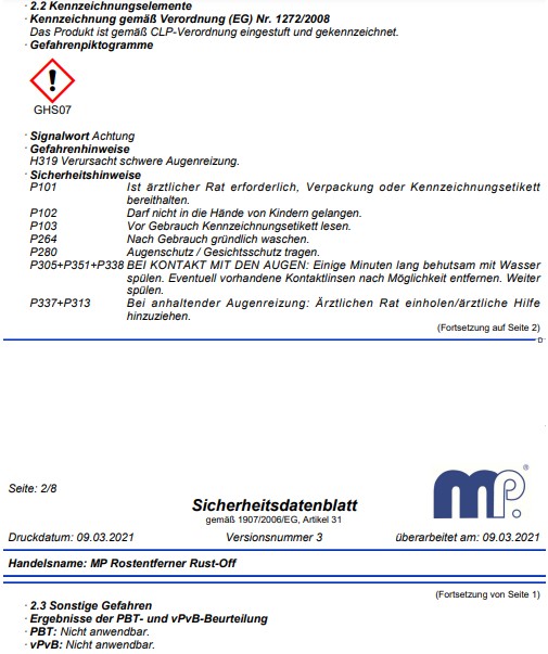 Mipa Rostentferner RUST-OFF 1000ml 263210000