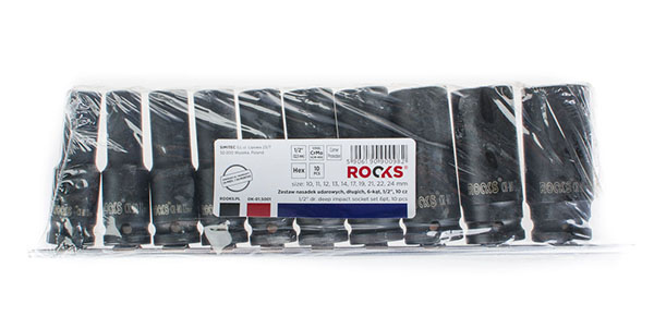 Satz Schlagsteckschl&uuml;sseleins&auml;tze lang, 6-kant, 1/2, 10-teilig, OK-01.5001 ROOKS