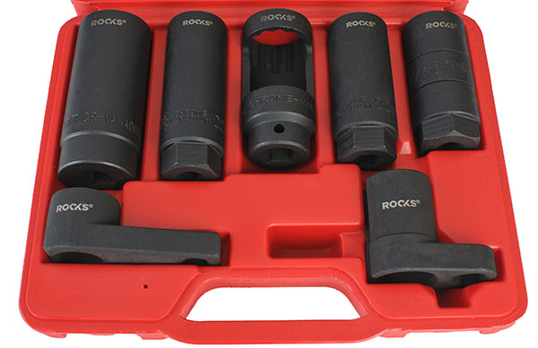 Steckschl&uuml;sseleinsatz f&uuml;r Lambdasonde, 7-teilig, OK-02.0600 ROOKS