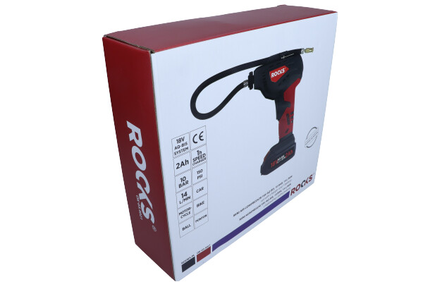 Minikompressor 18V AQ-BIS, 10 BAR, 14 l / min, OK-03.4021 ROOKS