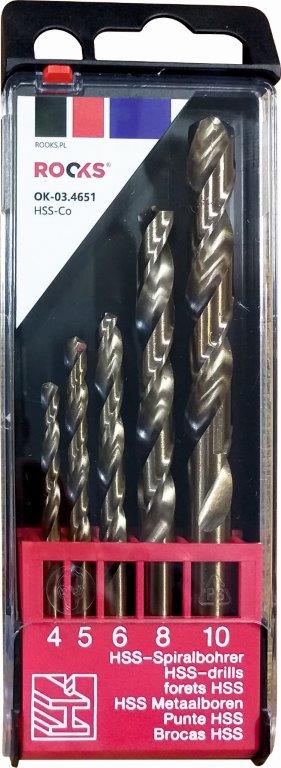 Metallbohrer STRONG HSS-Co 1000 N/mm2, Set 5-tlg., 4, 5, 6, 8, 10 mm,OK-03.4651