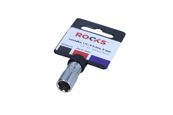 ROOKS 1/4 Zoll 4-kant, Steckschl&uuml;sseleinsatz, 9 mm OK-01.2653