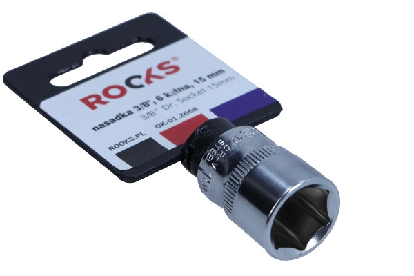 ROOKS 3/8 Zoll Vierkant-Steckschl&uuml;sseleinsatz 15 mm OK-01.2668