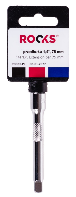 ROOKS 1/4 Zoll Verl&auml;ngerung, Steckschl&uuml;ssel, 75 mm OK-01.2677