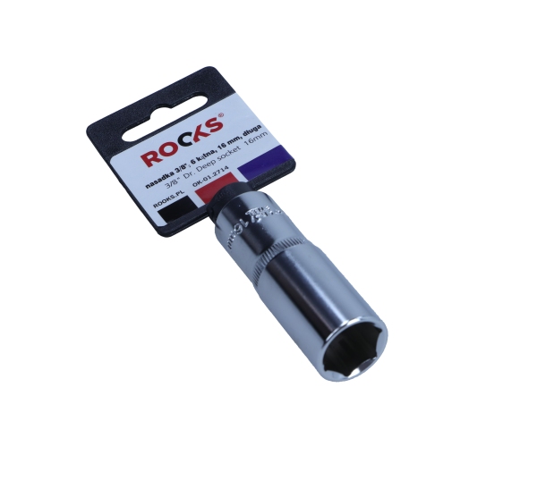 ROOKS 3/8 Zoll Vierkant Steckschlüsseleinsatz, lang 16 mm OK-01.2714