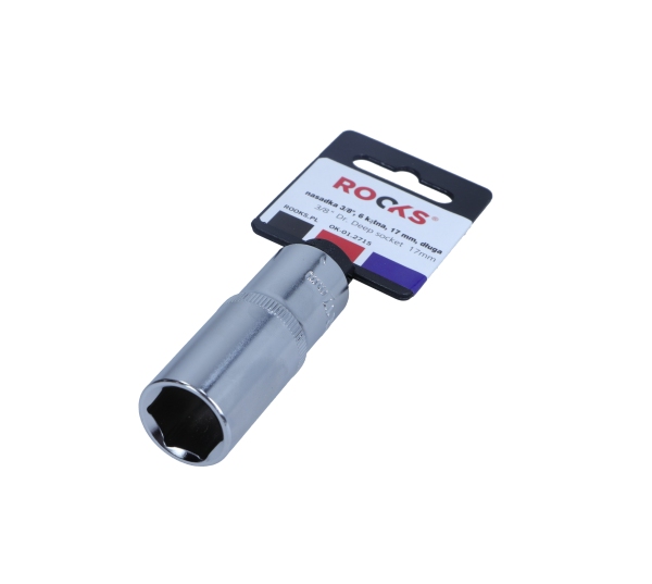 ROOKS 3/8 Zoll Vierkant Steckschlüsseleinsatz, lang 17 mm OK-01.2715