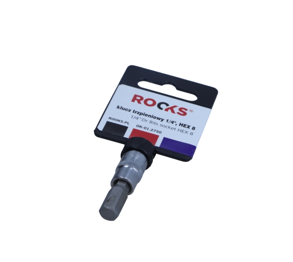 ROOKS 1/4 Zoll 4-kant, Steckschl&uuml;sseleinsatz, HEX 8 OK-01.2750