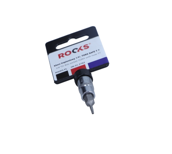 ROOKS 1/4 Zoll Vierkant-Steckschl&uuml;sseleinsatz, Torx-TR T7 OK-01.2762