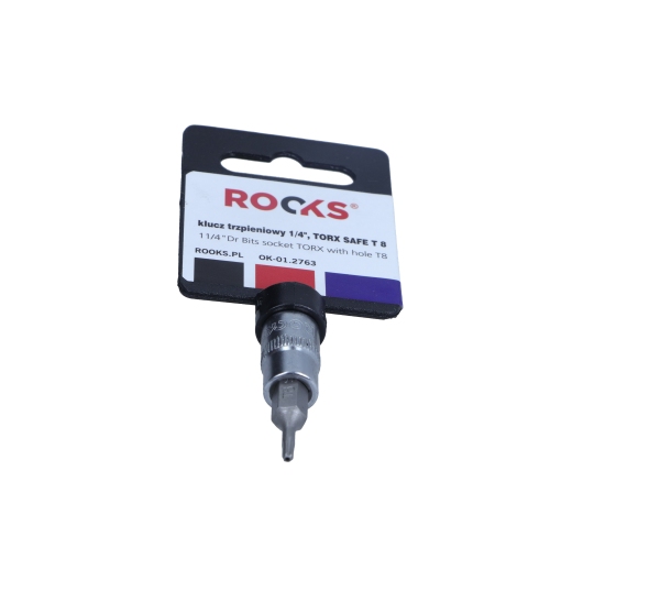 ROOKS 1/4 Zoll Vierkant-Steckschl&uuml;sseleinsatz, Torx-TR T8 OK-01.2763