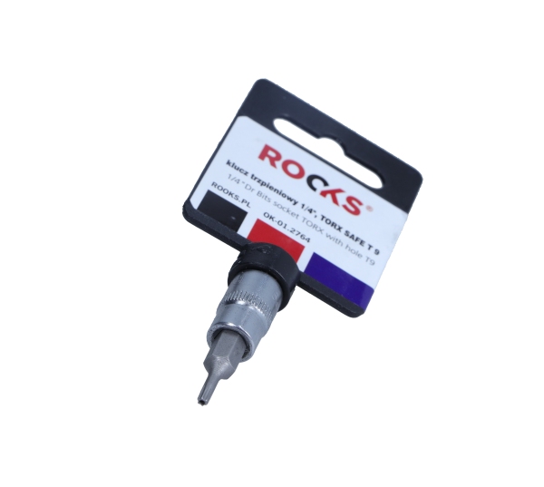 ROOKS 1/4 Zoll Vierkant-Steckschl&uuml;sseleinsatz, Torx-TR T9 OK-01.2764
