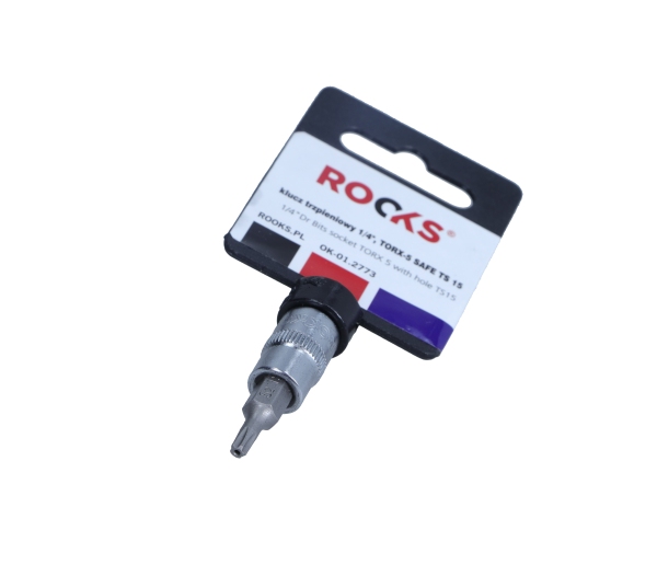 ROOKS 1/4 Zoll Vierkant Steckschl&uuml;sseleinsatz, Torx-TR T5 TS15 OK-01.2773