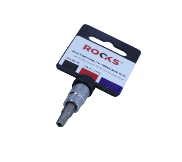 ROOKS 1/4 Zoll Vierkant-Steckschl&uuml;sseleinsatz, Torx-TR T5, TS30 OK-01.2777