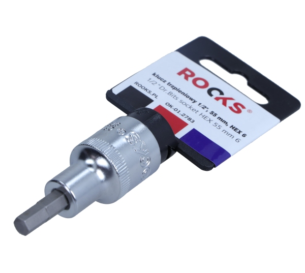 ROOKS 1/4 Zoll 4-kant, Steckschl&uuml;sseleinsatz, HEX 6 55mm OK-01.2783