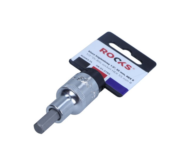 ROOKS 1/2 Zoll 4-kant, Steckschl&uuml;sseleinsatz, HEX 8 55mm OK-01.2785