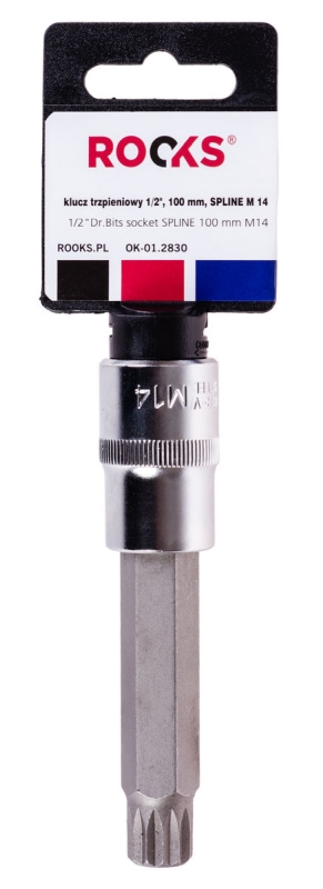 ROOKS 1/2 Zoll Vierkant-Steckschl&uuml;sseleinsatz, M14 100 mm OK-01.2830