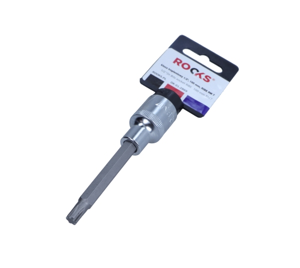 ROOKS 1/2 Zoll Vierkant-Steckschl&uuml;sseleinsatz, Ribe RM7 100 mm OK-01.2869