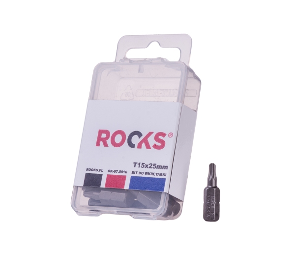 ROOKS Schrauberbit-Satz, Torx T15 &aacute; 25 mm OK-07.0016