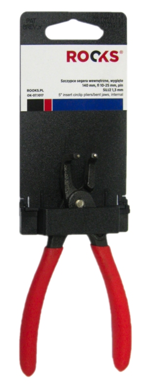 ROOKS Sicherungringszange, Spannweite 10-25 mm, 140 mm OK-07.1017