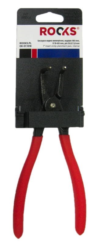 ROOKS Sicherungringszange, Spannweite 10-25 mm, 180 mm OK-07.1018