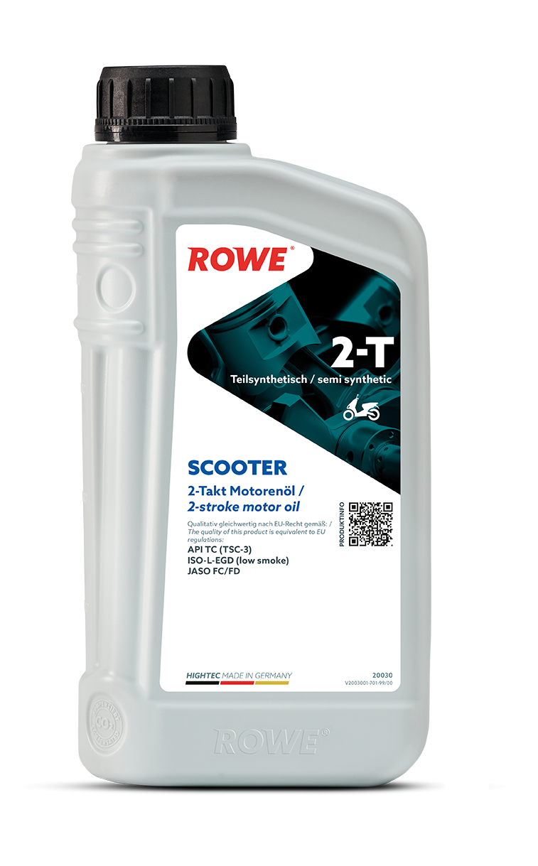 Motor&ouml;l Rowe HIGHTEC 2-T SCOOTER 2-Takt Roller Mofa &Ouml;l API TC JASO FC/FD 1L